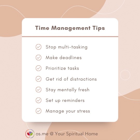 Time management to not let your plans fail