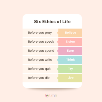 What are the ethics of your life