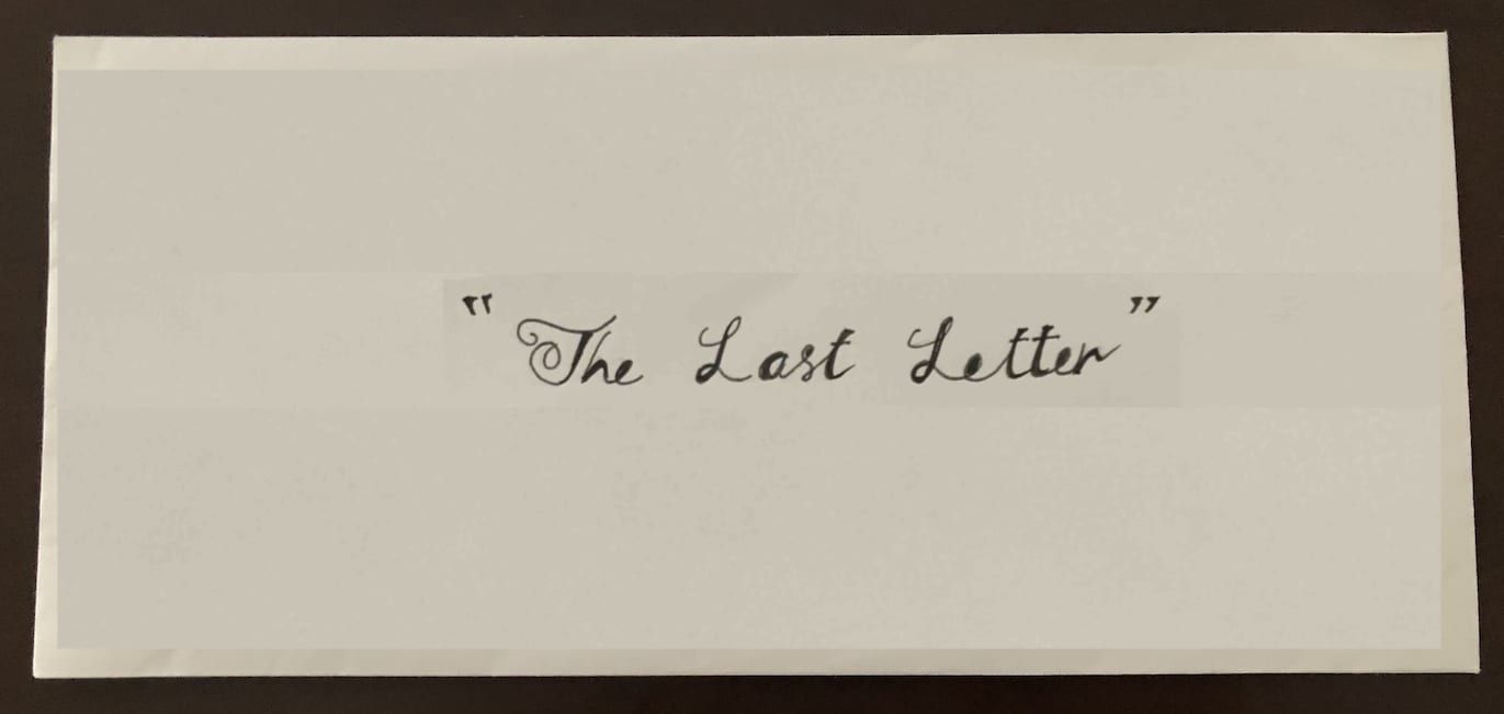 The last letter 2