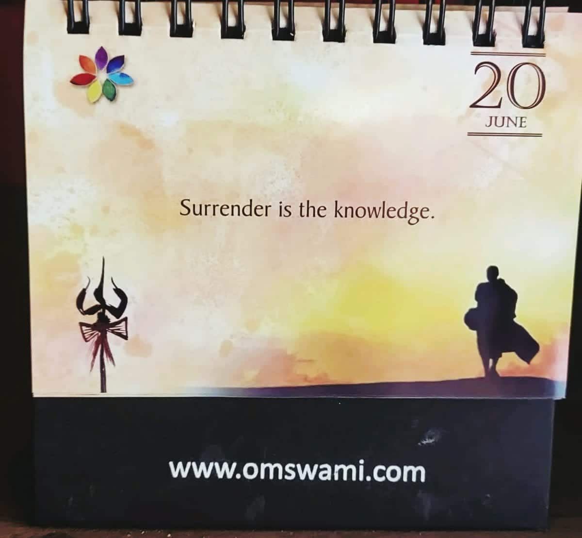 Surrender is the knowledge 1
