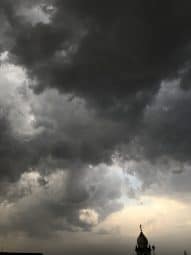 Black heavy clouds arriving from backside of my house🌩🌧