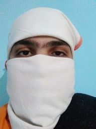 The person with covered face 12