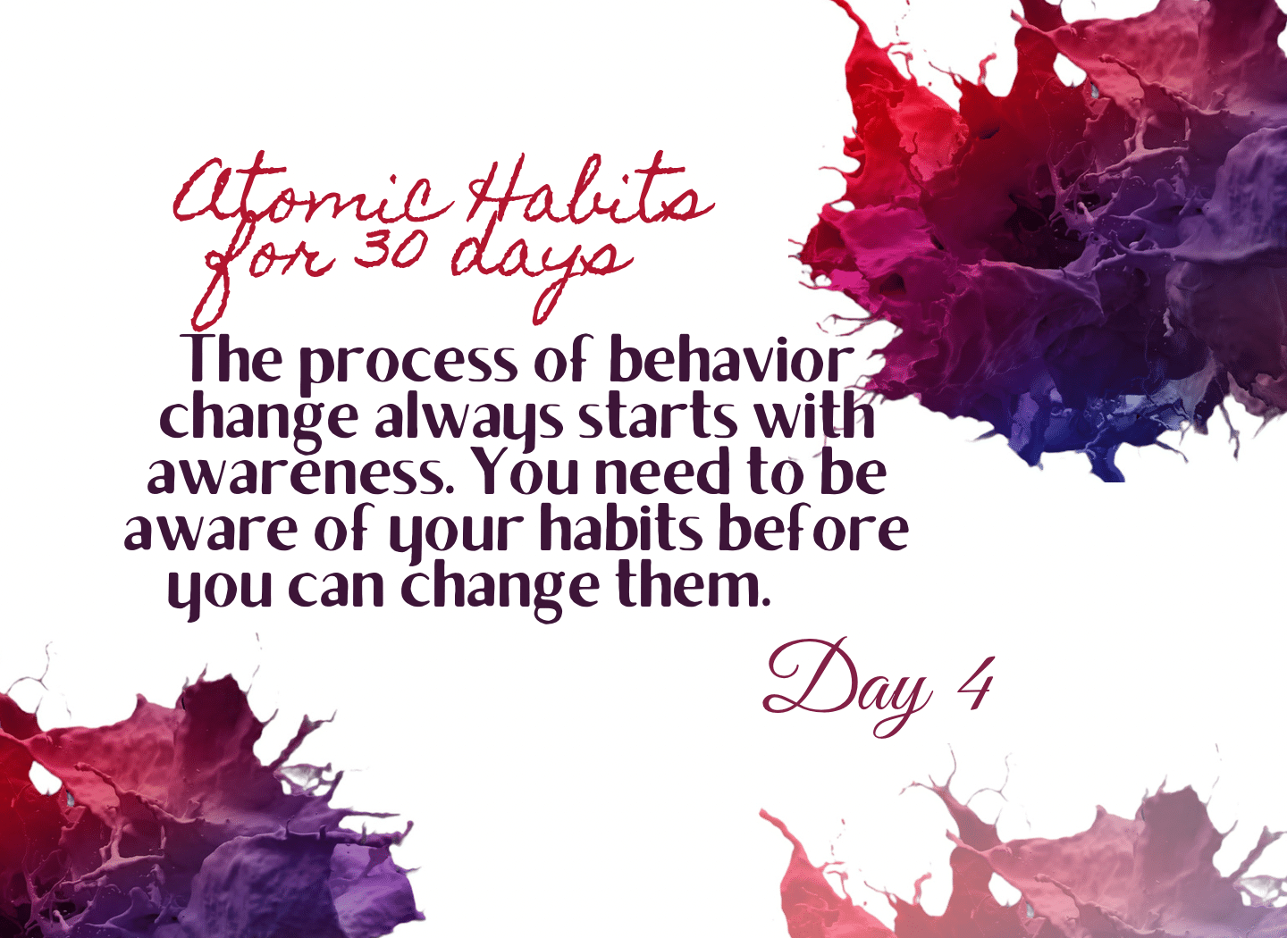 Daily read- atomic habits 4 1