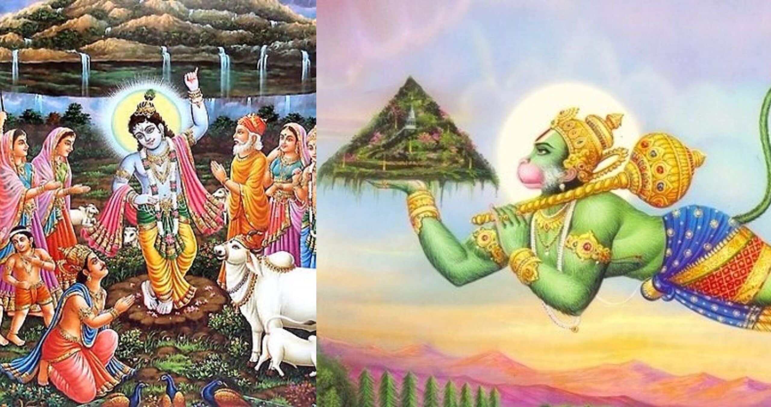 Before krishna, hanuman had lifted the govardhan hill 1
