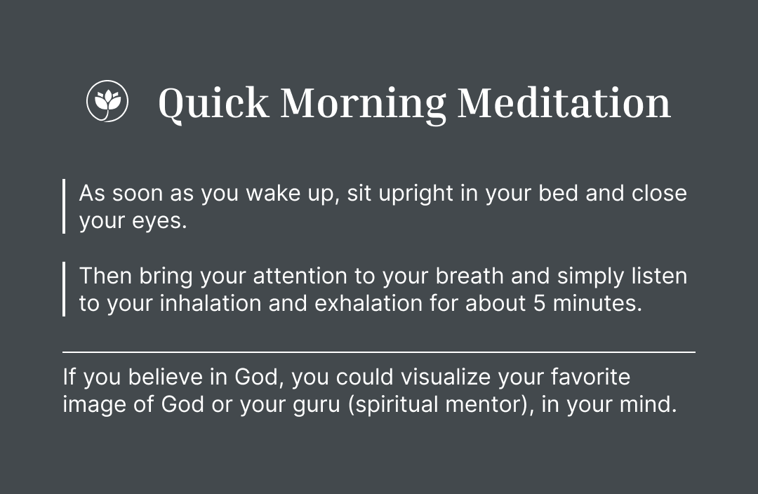 5 minutes morning meditation discipline