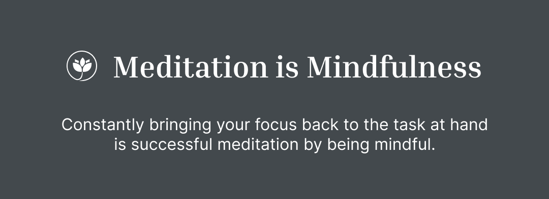 Meditation is mindfulness